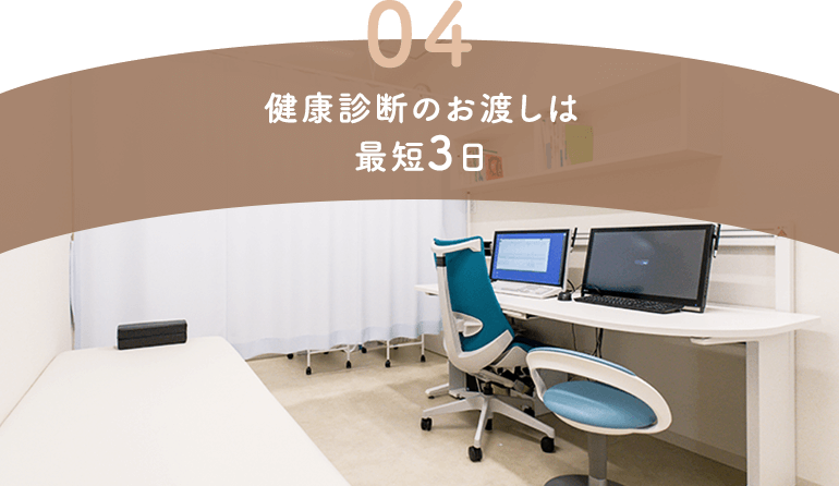 健康診断のお渡しは最短3日